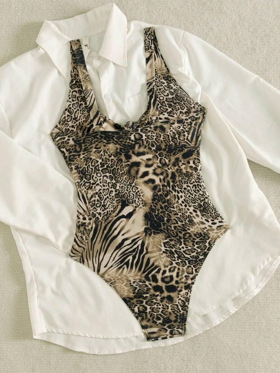JEDNOCZĘŚCIOWY STRÓJ KĄPIELOWY LEOPARD PRINT