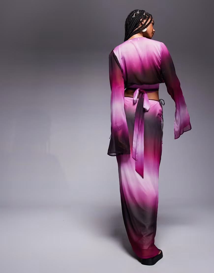 MAXI SUKIENKA PRINT OMBRE