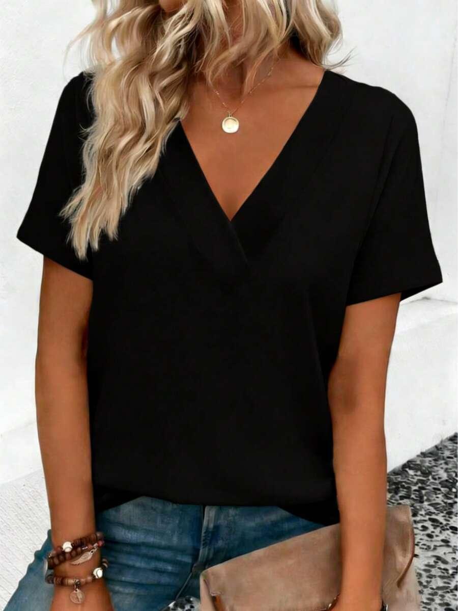 czarna bluzka cross back paski