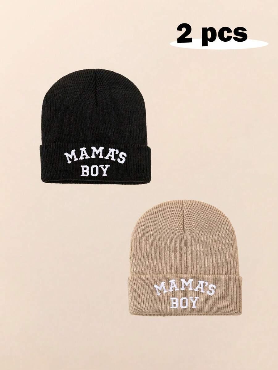 czapka napis mama's boy 2-pack