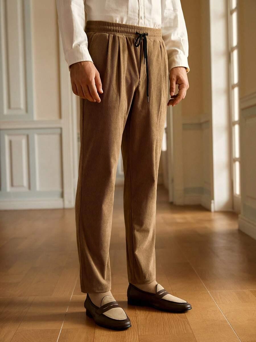 sztruksowe ELEGANCKIE SPODNIE