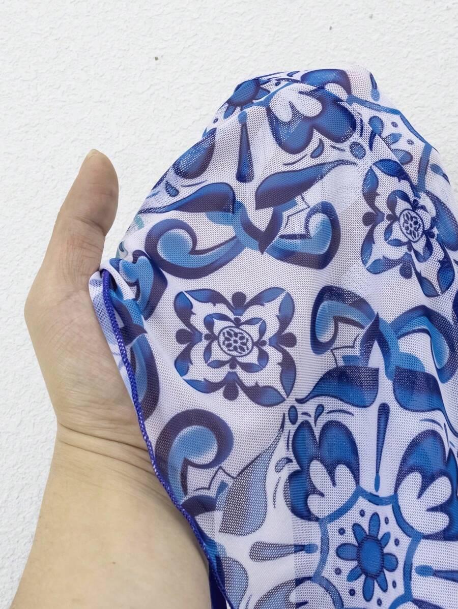 DWUCZĘŚCIOWY STRÓJ KĄPIELOWY SPÓDNICA KOMPLET WZÓR