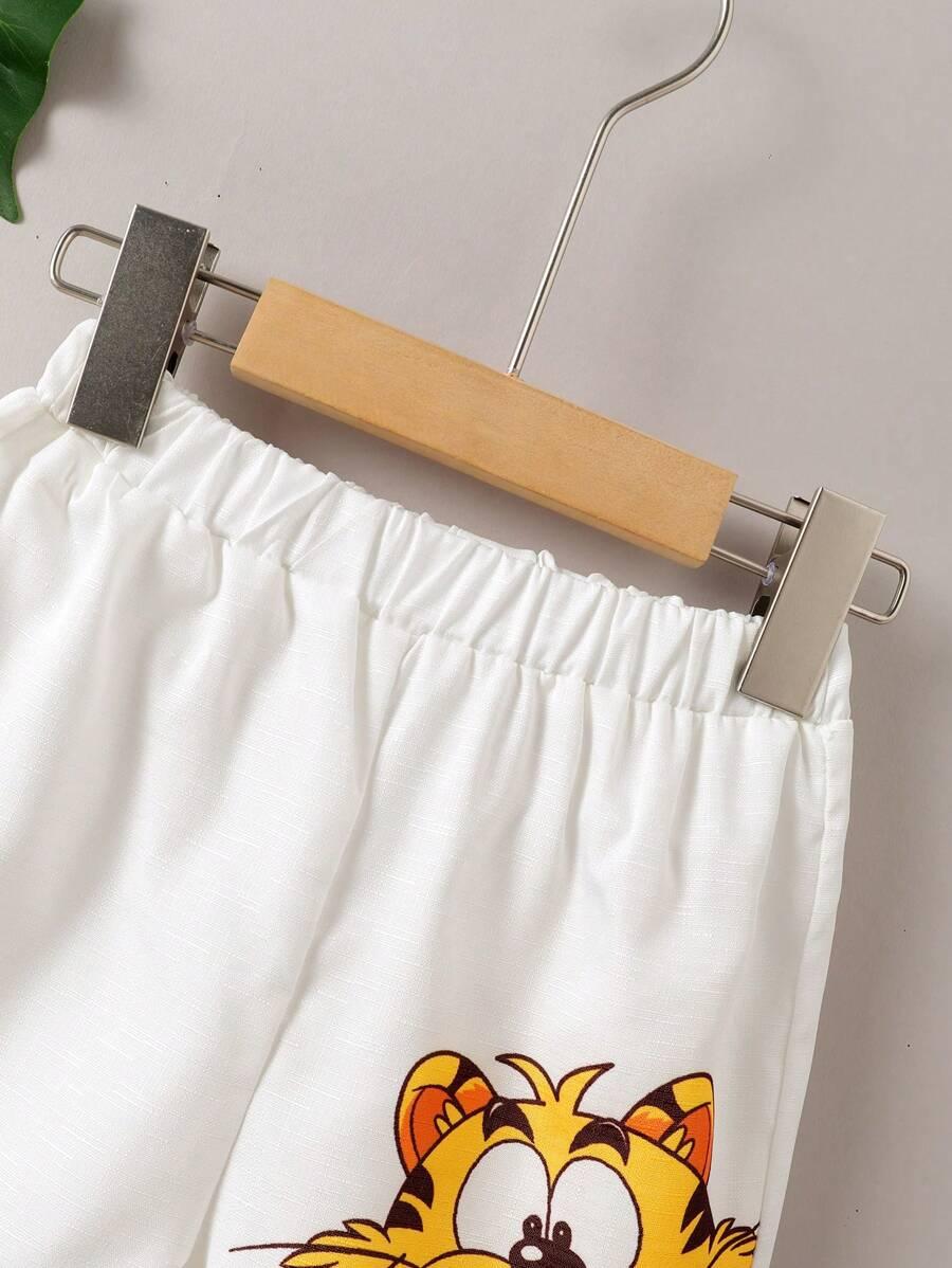 KOMPLET KOSZULA I SPODENKI Z WZOREM GARFIELD