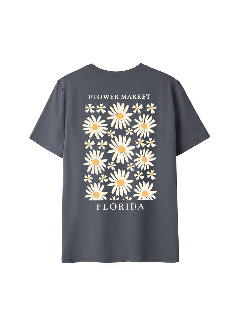 zielony t-shirt nadruk