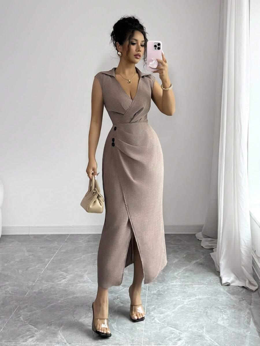 ELEGANCKA SUKIENKA KOKTAJLOWA MIDI