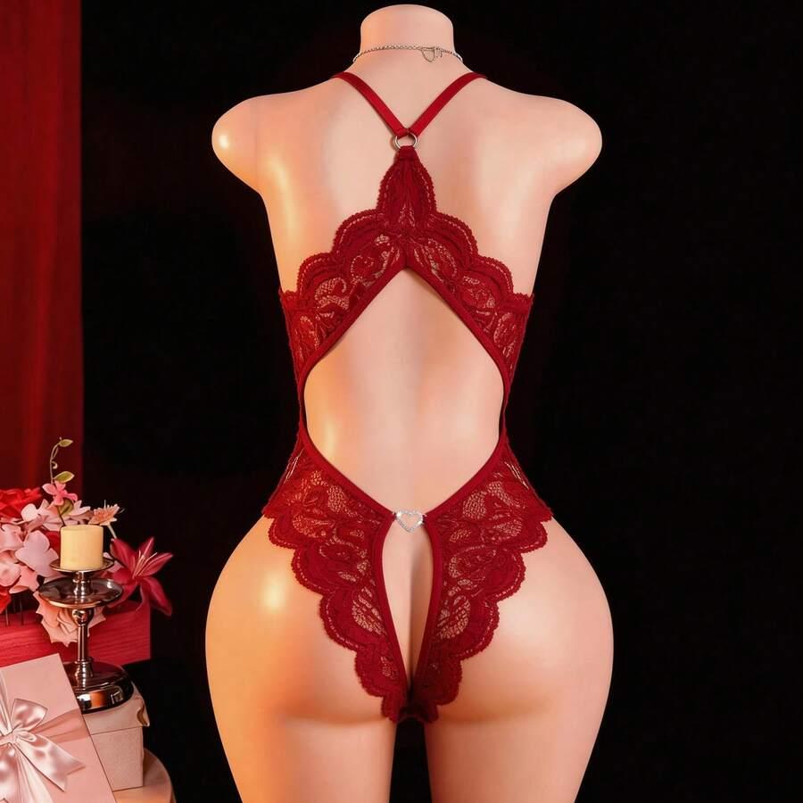 CZERWONE KORONKOWE BODY