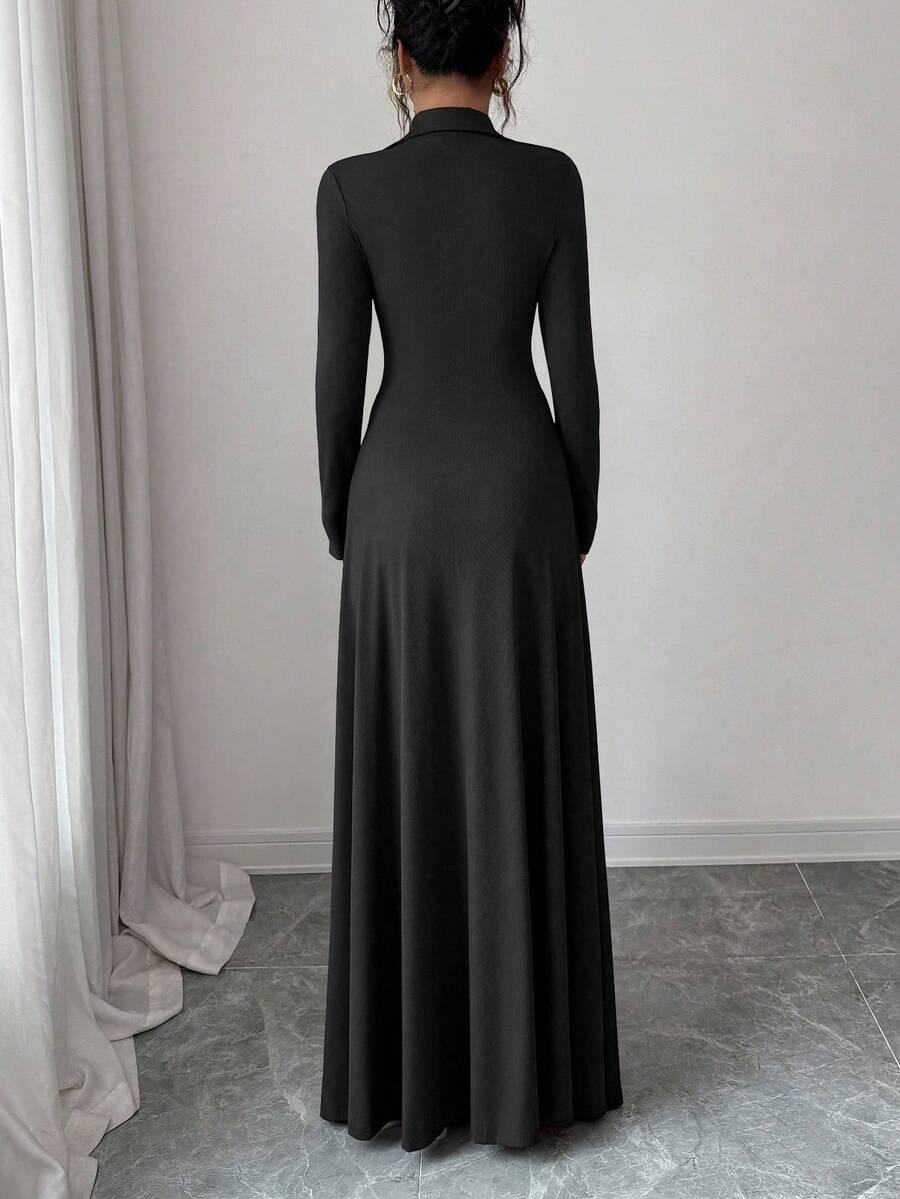 czarna maxi sukienka