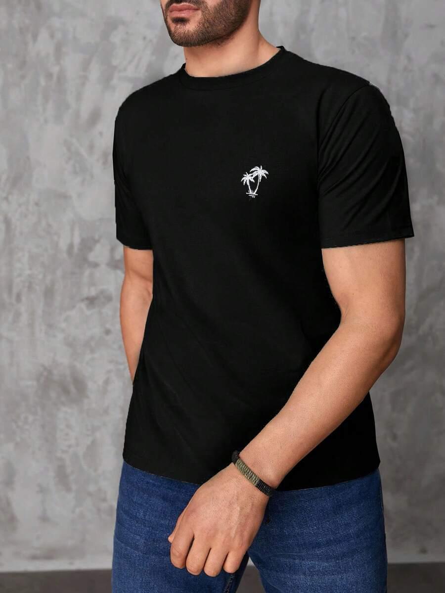 czarny t-shirt print