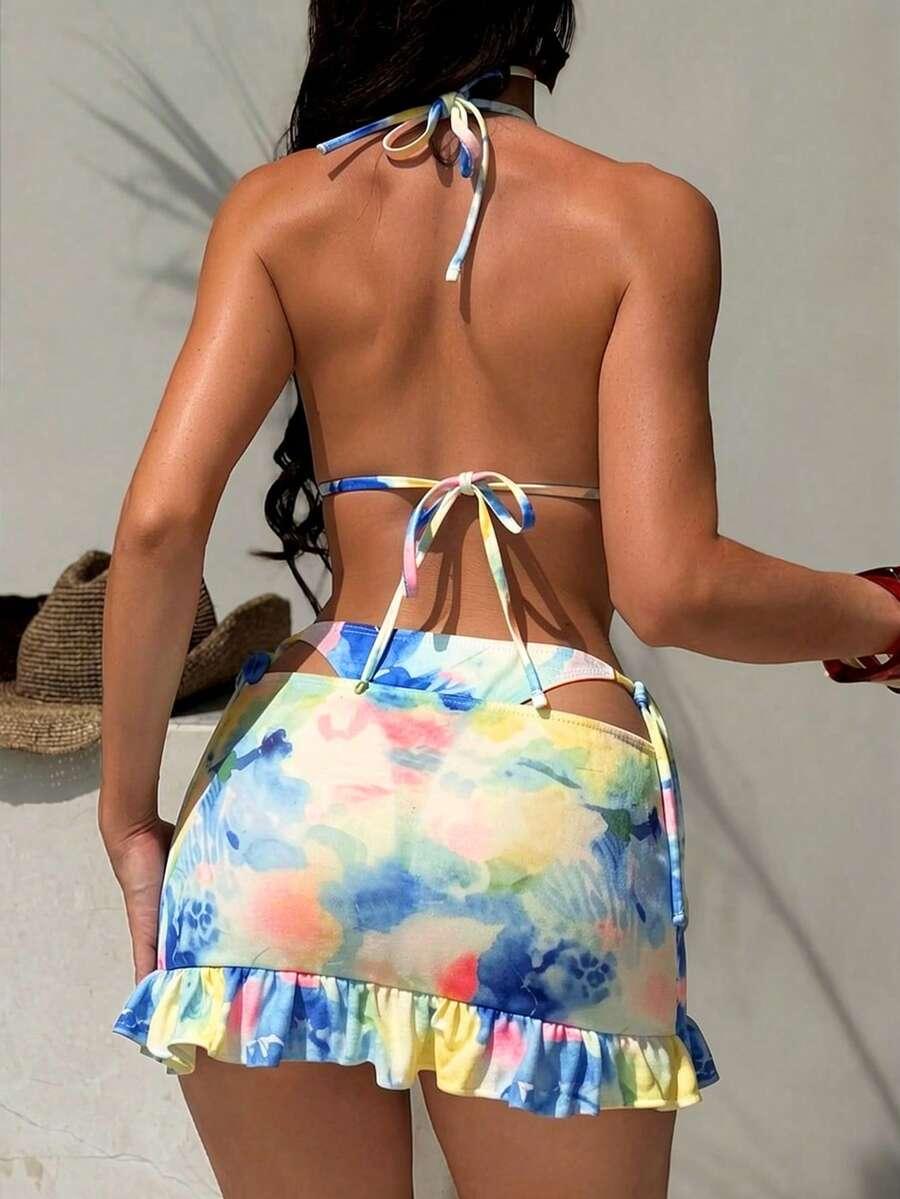 góra od bikini pareo komplet