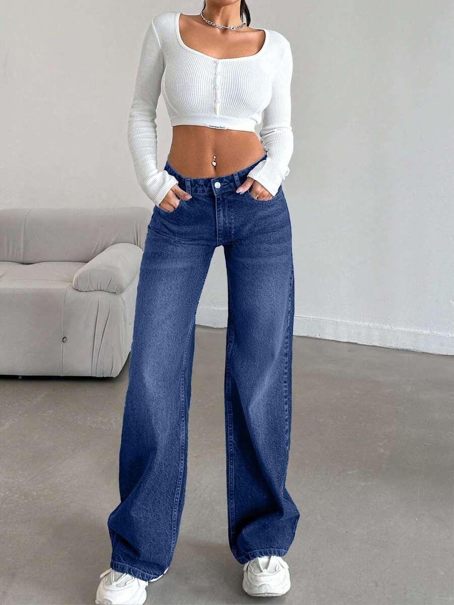 NIEBIESKIE SPODNIE JEANS