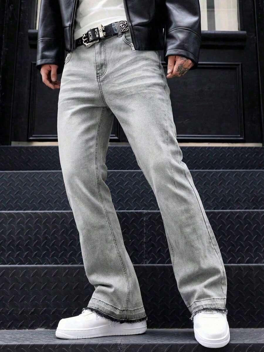 szare spodnie jeans