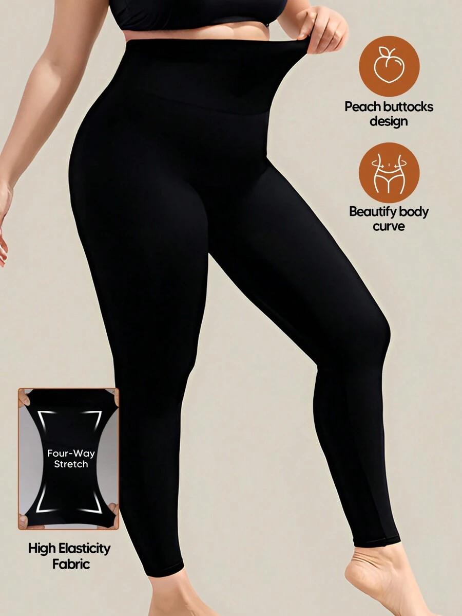CZARNE LEGGINSY Z WYSOKIM STANEM