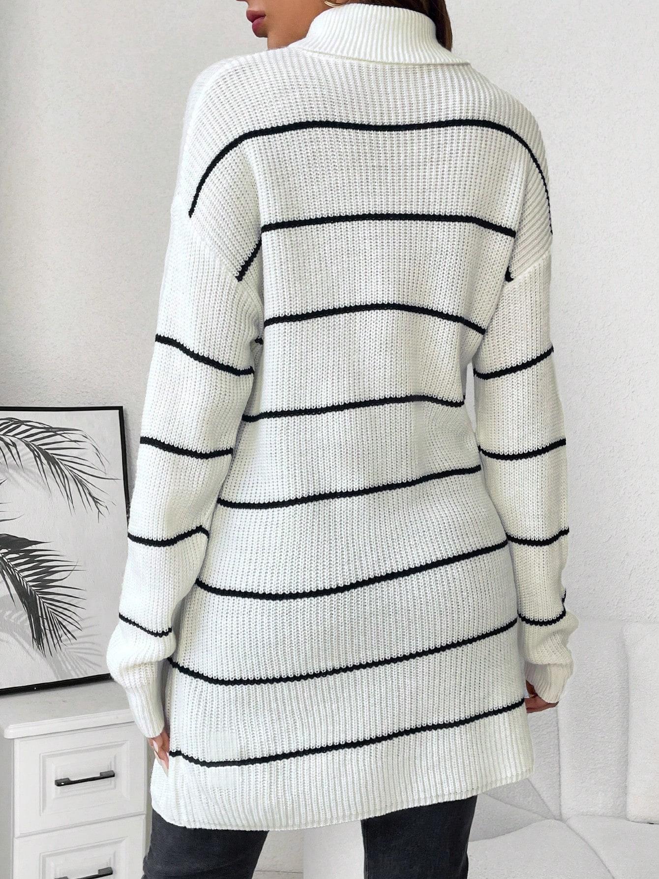 SWETER CIĄŻOWY W PASKI