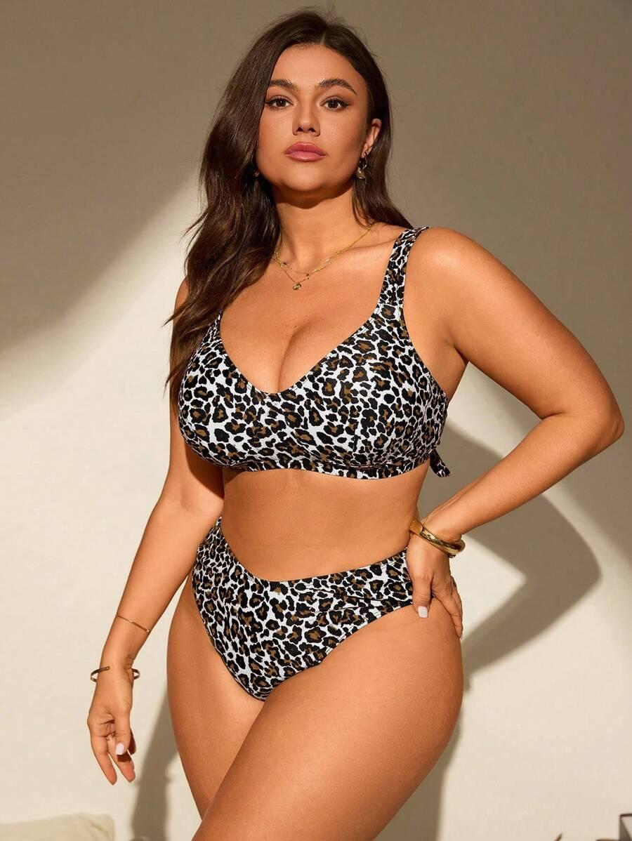 góra od bikini animal print 