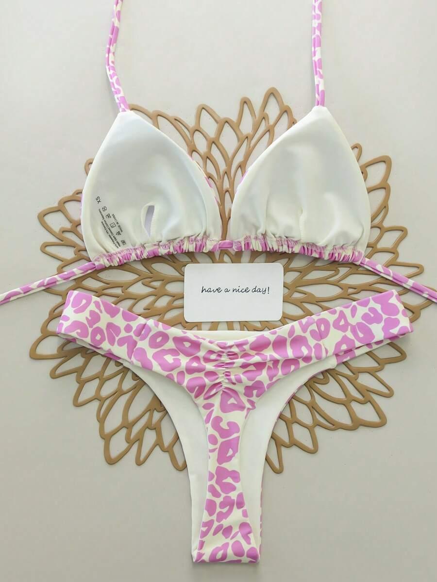 DWUCZĘŚCIOWY STRÓJ KĄPIELOWY ANIMAL PRINT