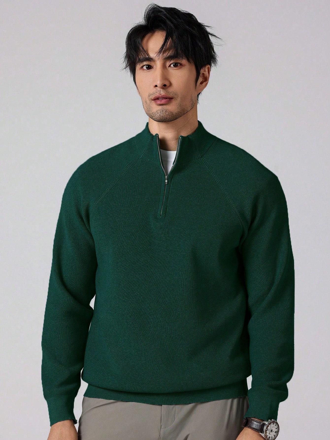 zielony sweter zip