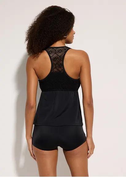 czarne tankini koronka 