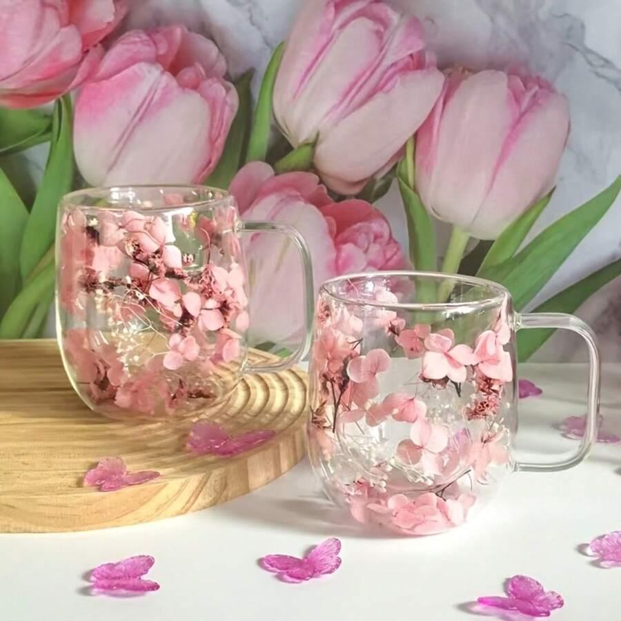 szklanki kwiaty 2-pack