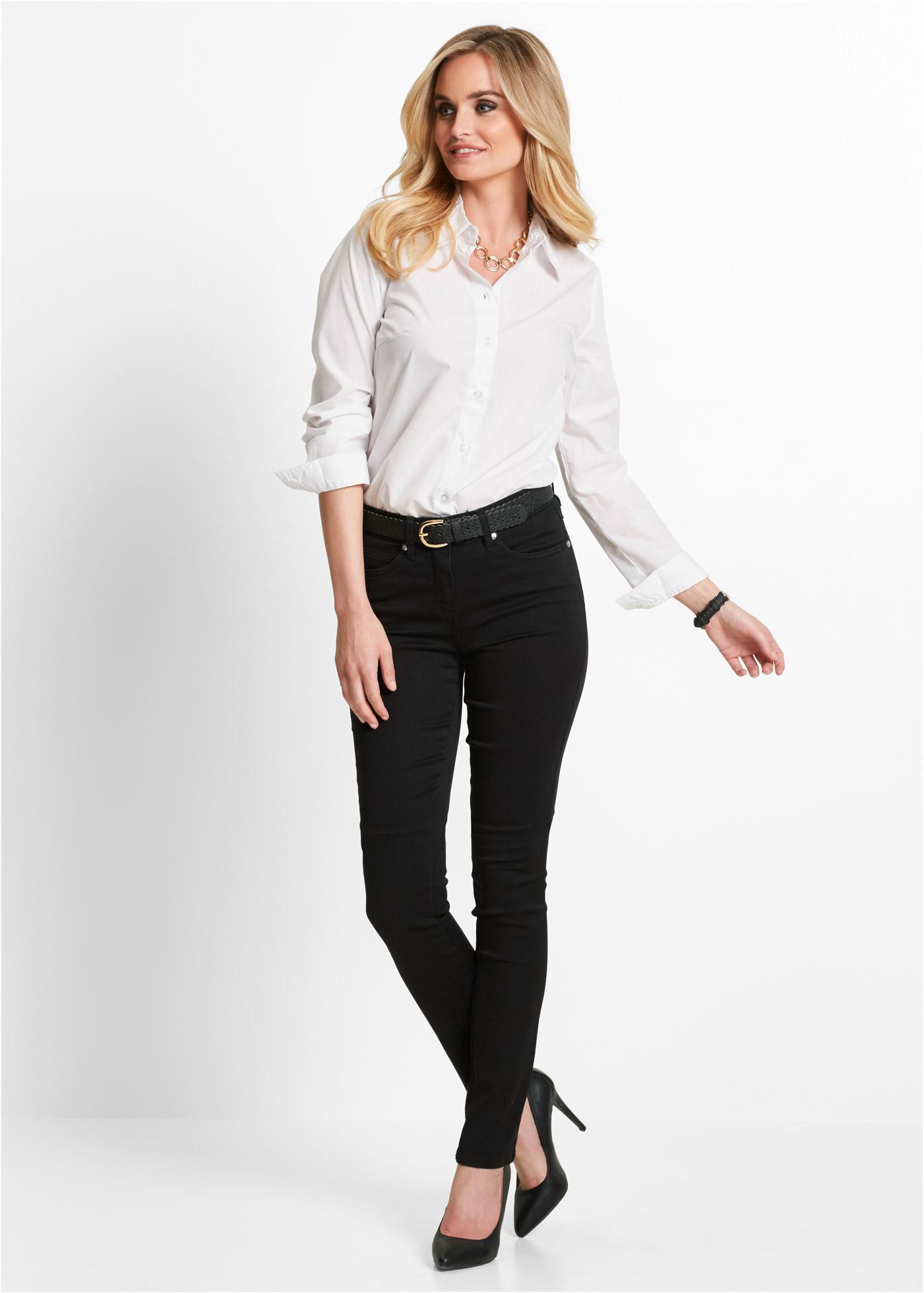 CZARNE SPODNIE RURKI JEANS KIESZENIE