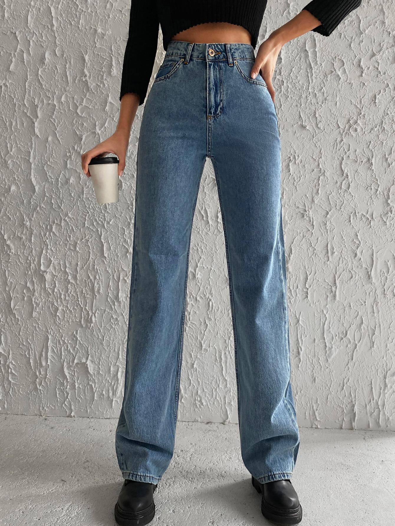 SPODNIE JEANS PROSTA NOGAWKA