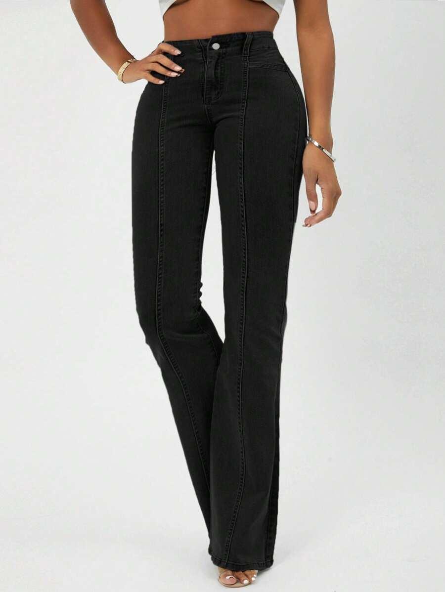 CZARNE SPODNIE JEANS