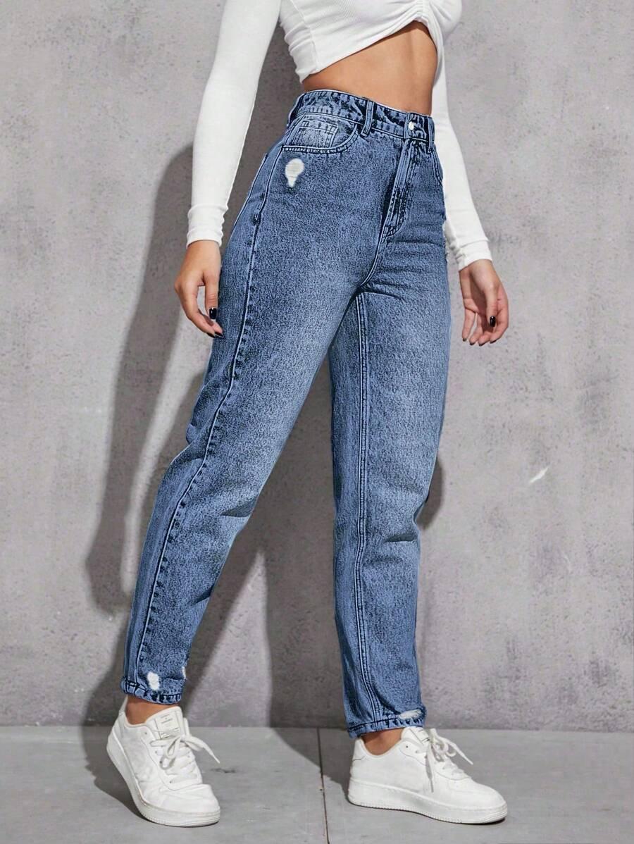 SPODNIE JEANS PRZETARCIA