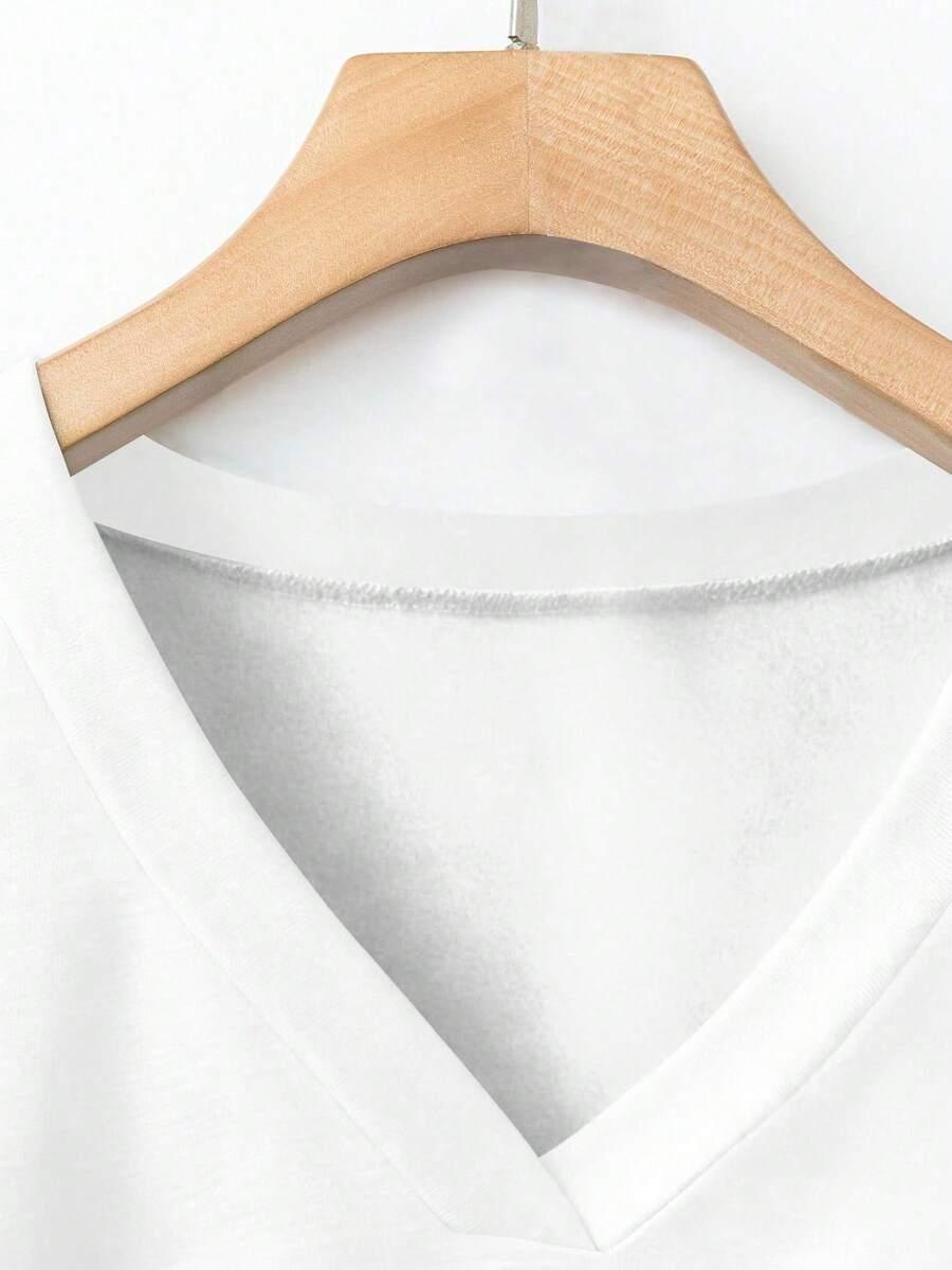 BIAŁA BLUZKA V-NECK