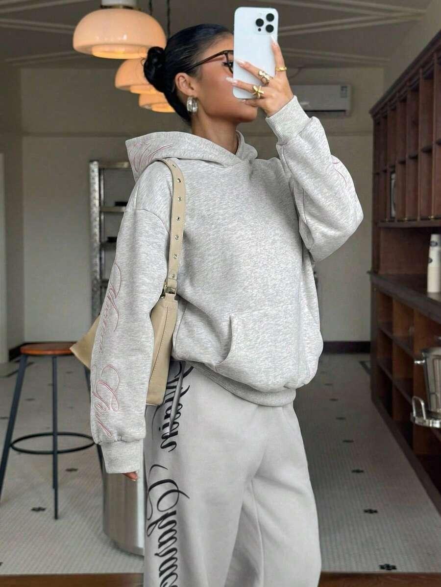 SZARA BLUZA HAFT