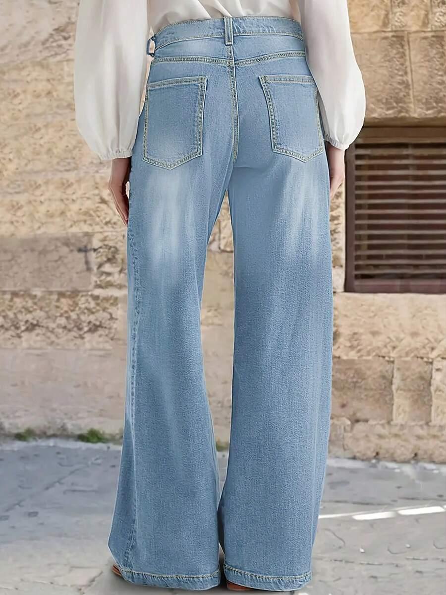 szerokie spodnie jeans