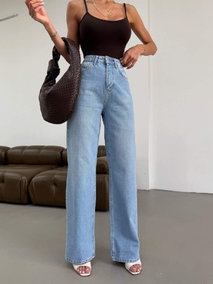 NIEBIESKIE SPODNIE JEANS