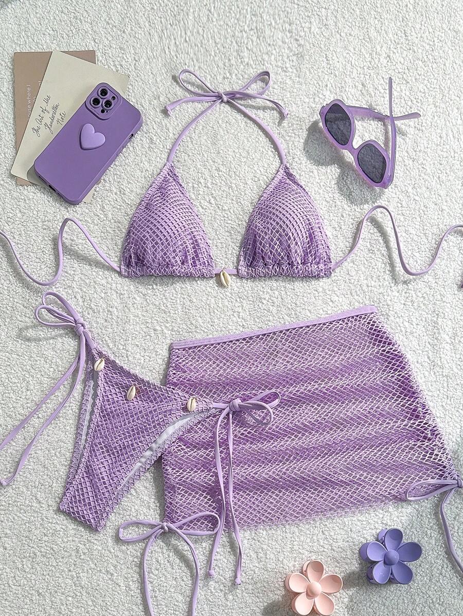 fioletowa góra od bikini