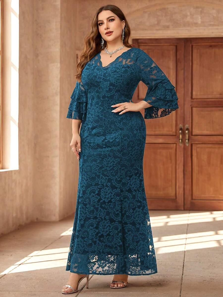 NIEBIESKA MAXI SUKIENKA