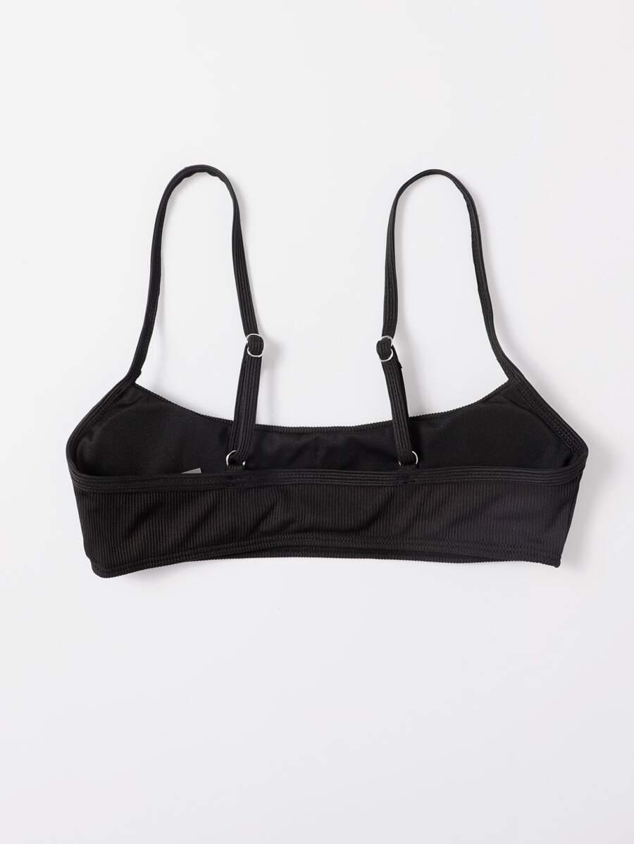 CZARNA GÓRA OD BIKINI TEKSTURA