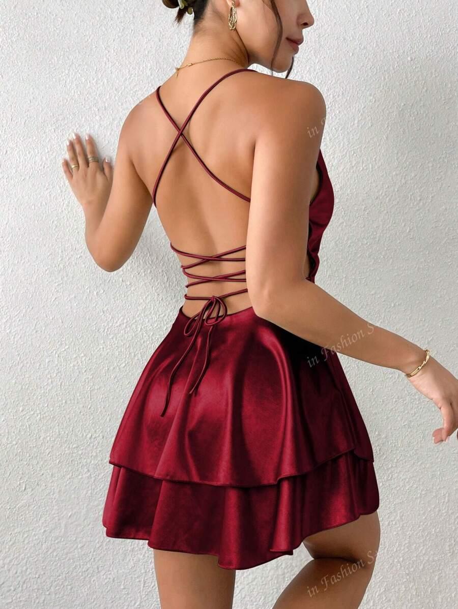 SATYNOWA MINI SUKIENKA