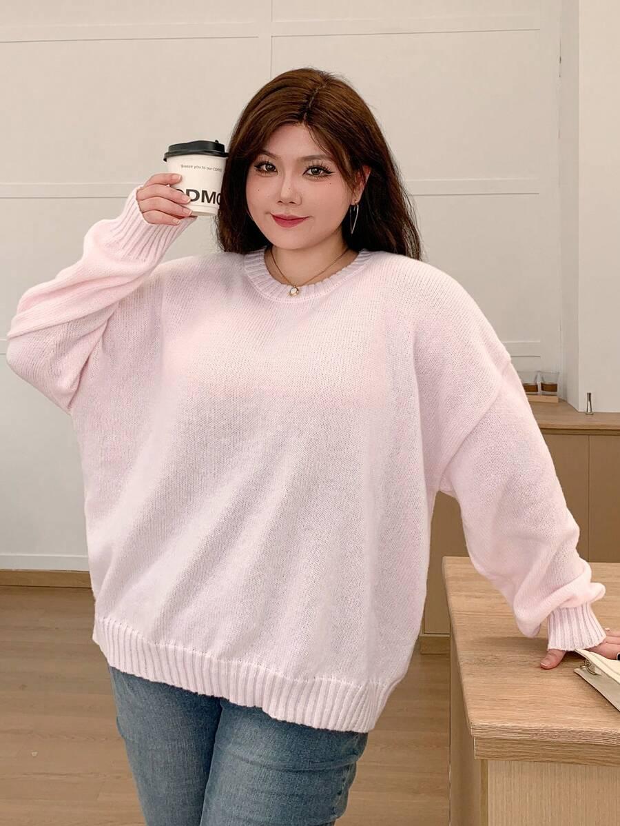 RÓŻOWY SWETER OVERSIZE