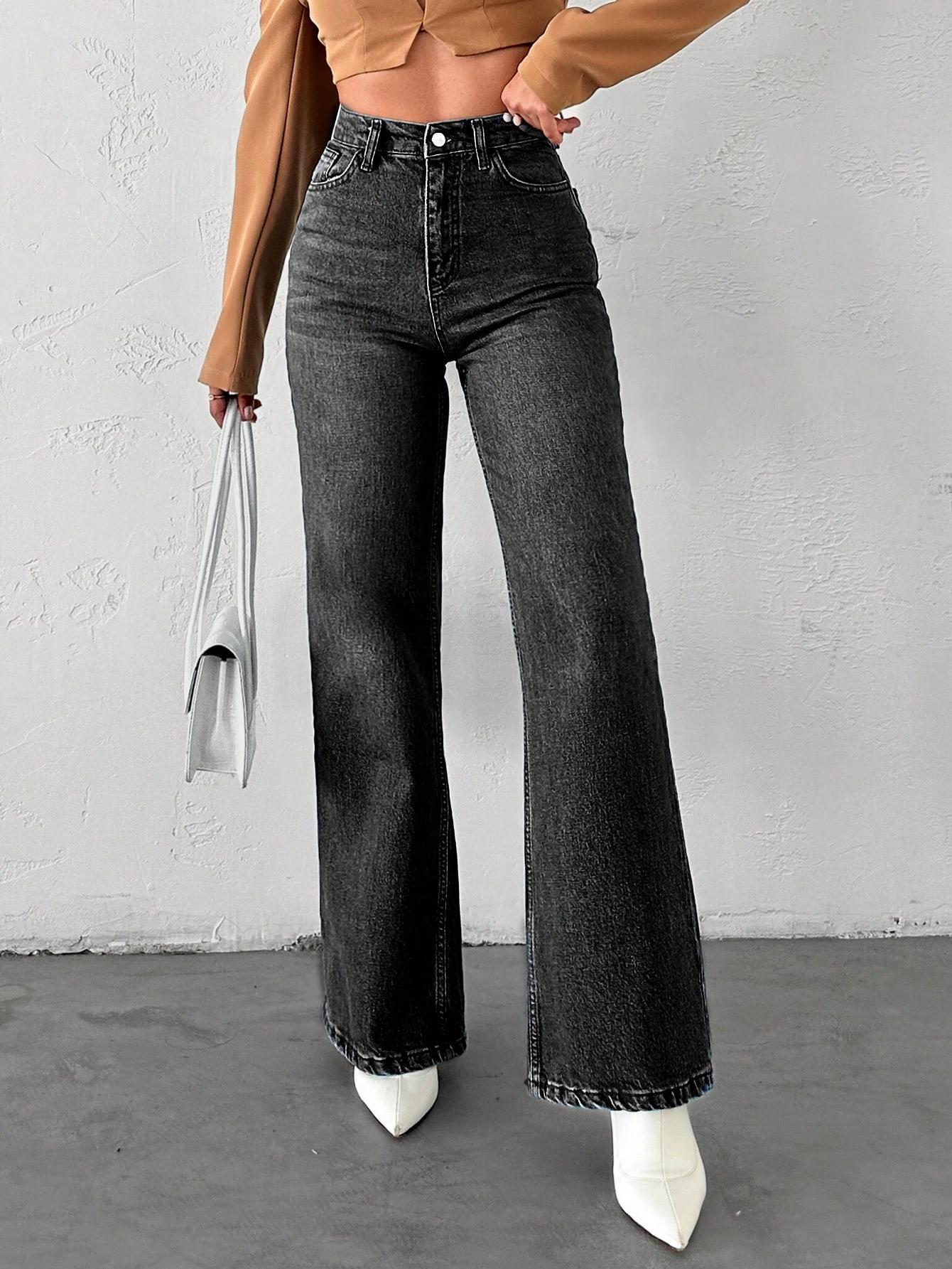 CZARNE SPODNIE JEANS