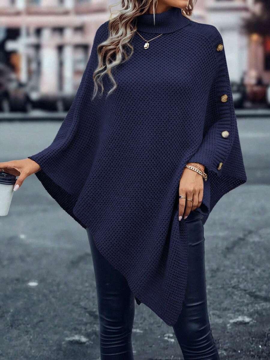 granatowy sweter narzutka