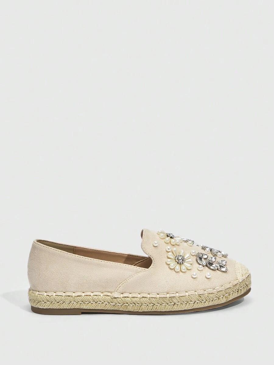 BEŻOWE ESPADRYLE ZDOBIENIE