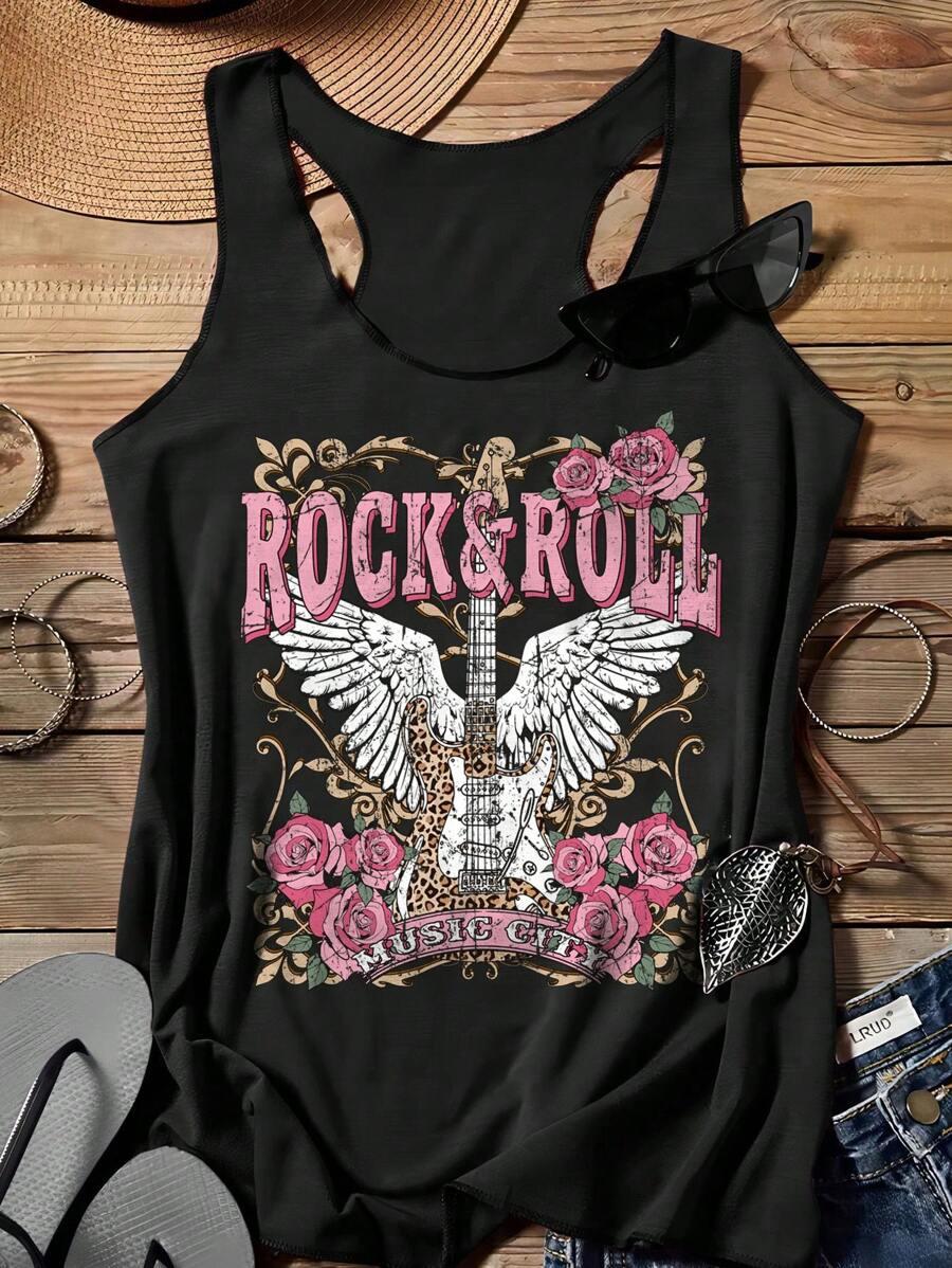 CZARNY TOP PRINT