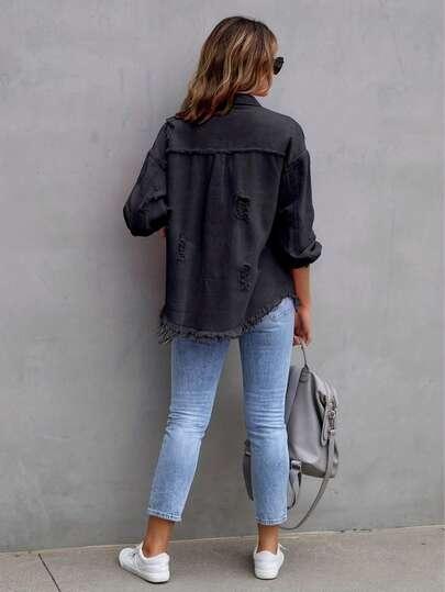 czarna kurtka jeans