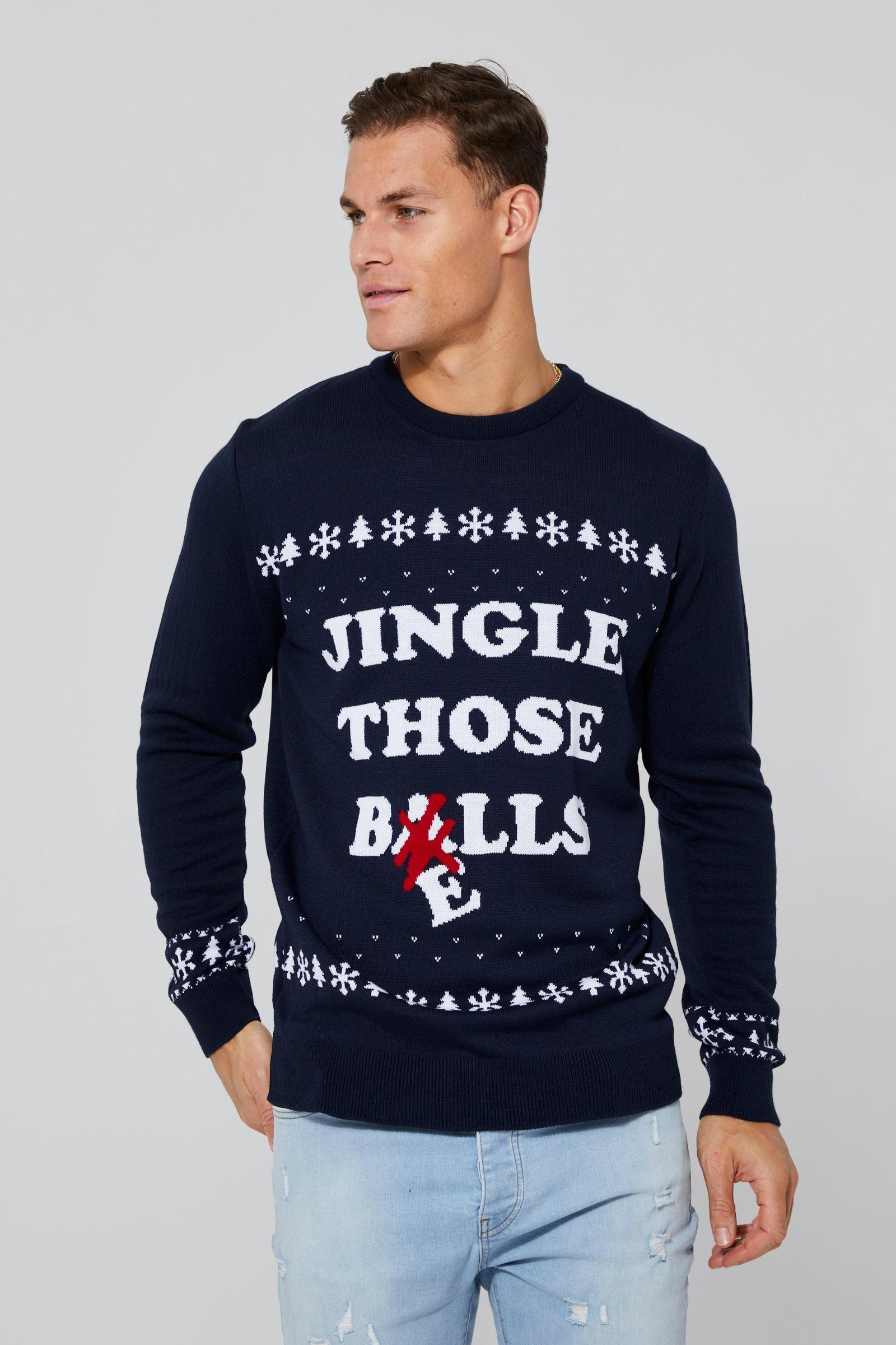 GRANATOWY SWETER NADRUK