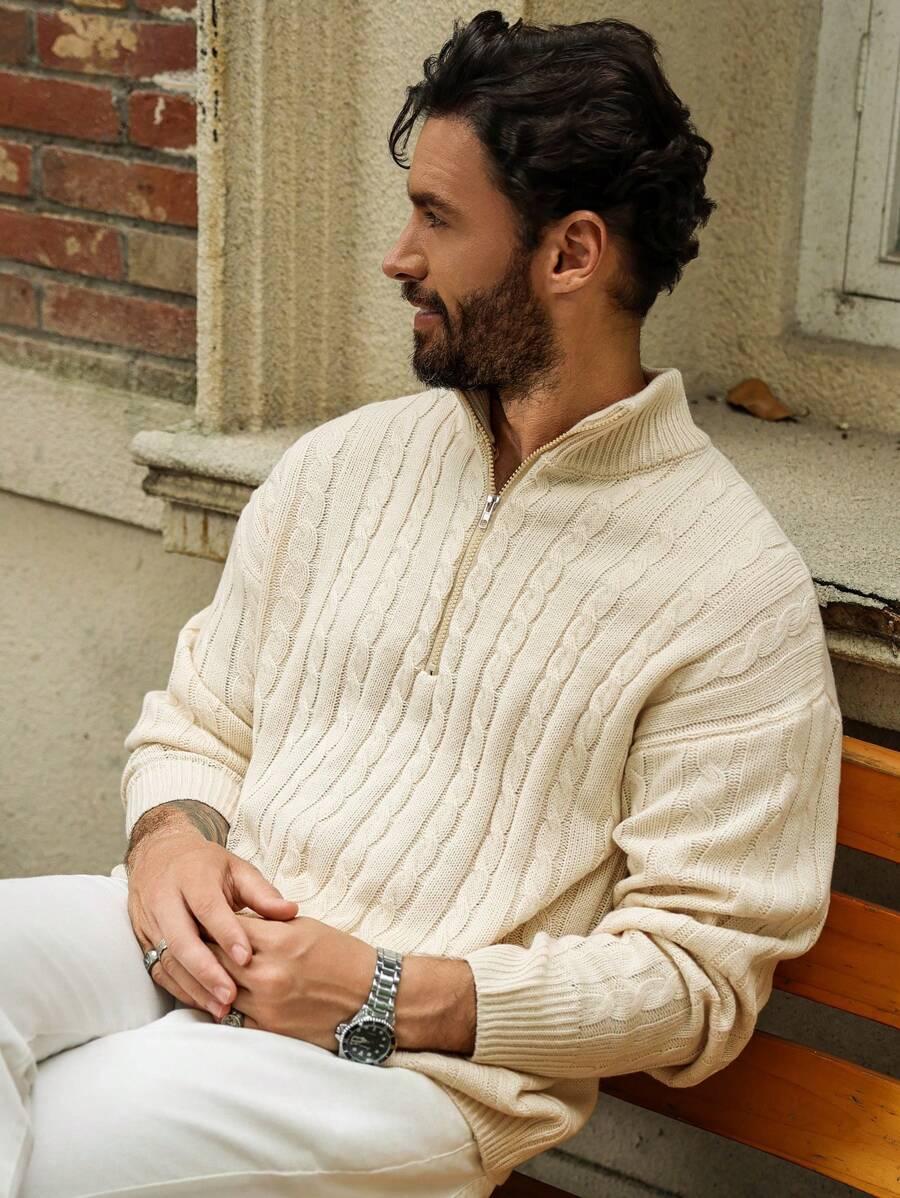 SWETER MĘSKI STÓJKA ZAMEK REGULAR