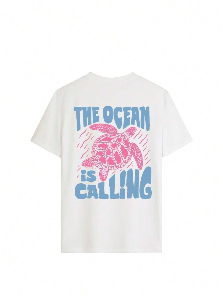 BIAŁY T-SHIRT PRINT