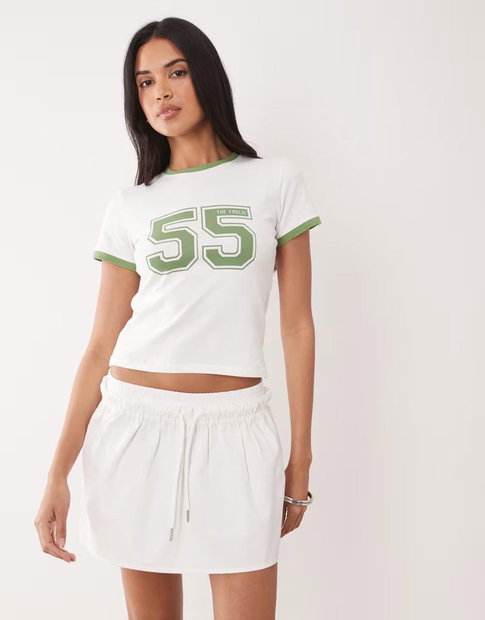 BIAŁY T-SHIRT PRINT