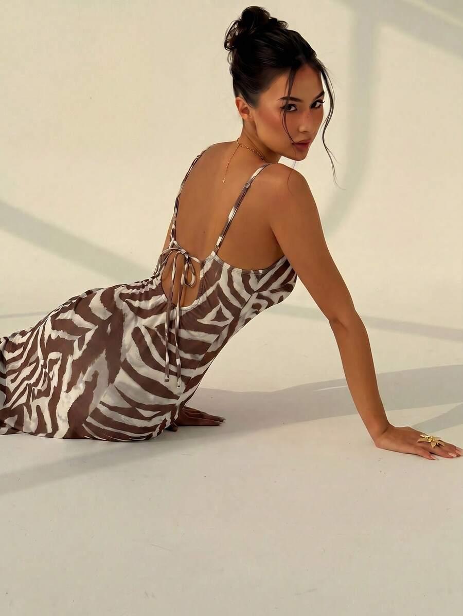 MAXI SUKIENKA ANIMAL PRINT