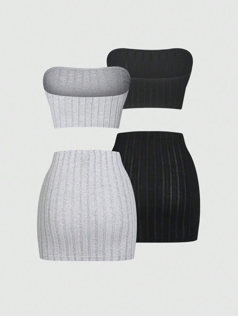 top spódnica komplet 2-pack