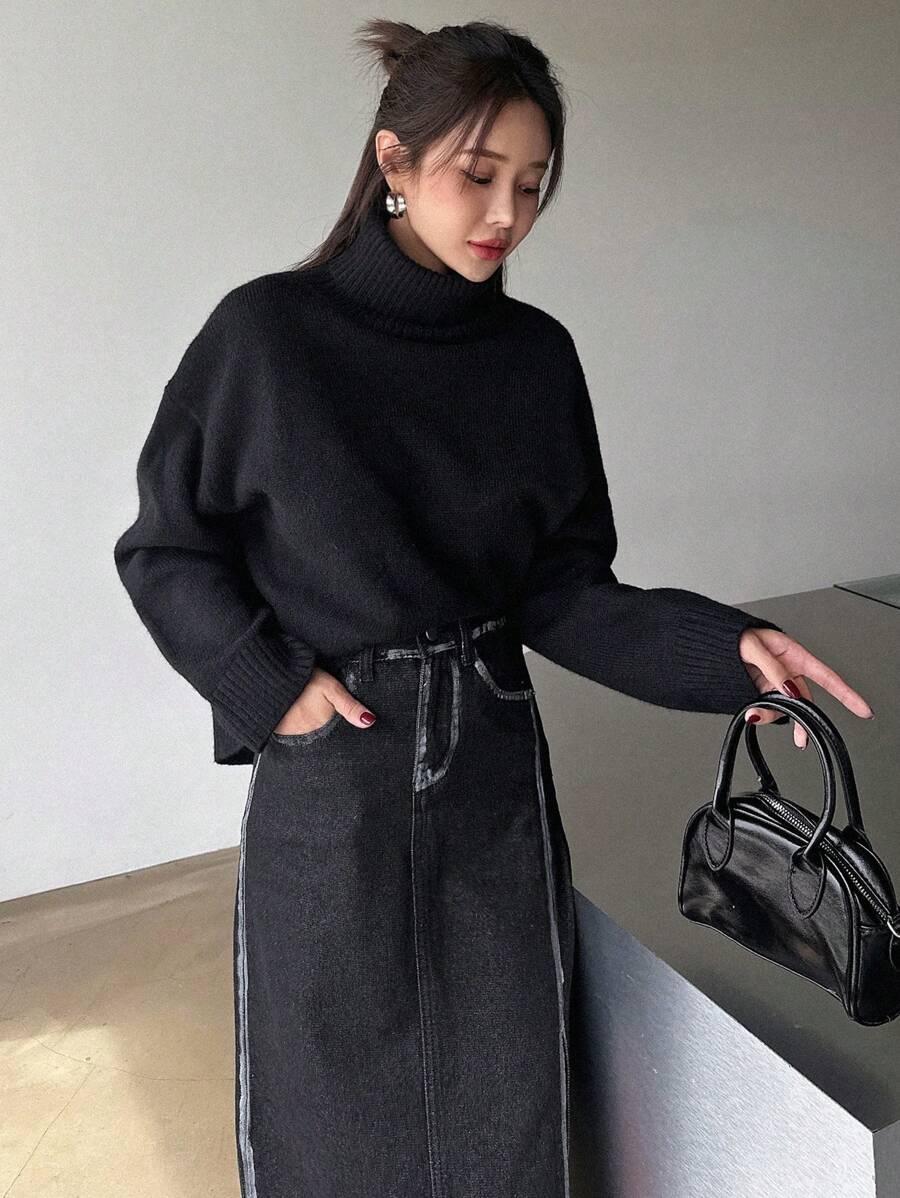 CZARNY SWETER GOLF