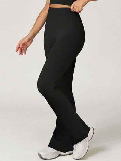 czarne legginsy dzwony