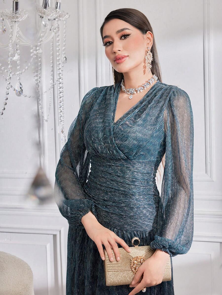 NIEBIESKA SUKIENKA POŁYSK