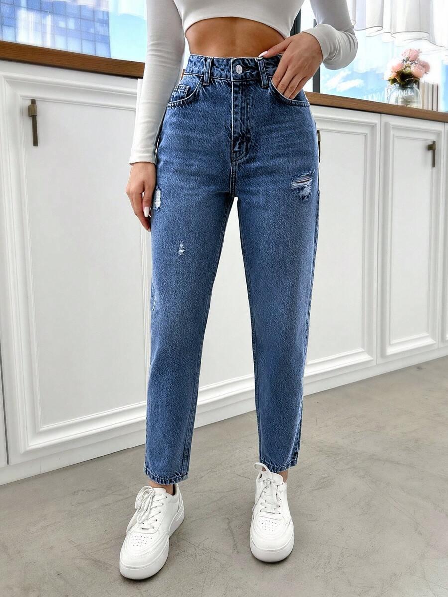 NIEBIESKIE SPODNIE JEANS